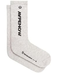Aape By A Bathing Ape - Logo-Print Ribbed-Knit Socks - Lyst