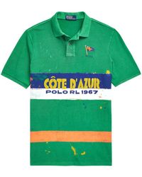 Polo Ralph Lauren - Côte D'azur-print Cotton Polo Shirt - Lyst