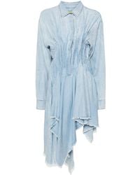 Marques'Almeida - Robe-chemise plissée en jean - Lyst