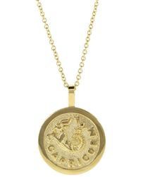 Anita Ko - 18kt Yellow Gold Capricorn Zodiac Pendant Necklace - Lyst