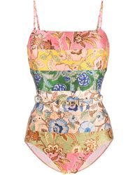 Zimmermann - Junie Floral-print Swimsuit - Lyst