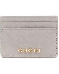 Gucci - Logo-Lettering Leather Card Holder - Lyst