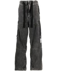 Maison Mihara Yasuhiro - Halbhohe Cargo-Jeans mit Kordelzug - Lyst