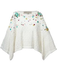 PUCCI - Embroidered Crochet Poncho - Lyst