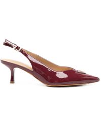 Guess - Logo-Plaque Slingback Pumps - Lyst