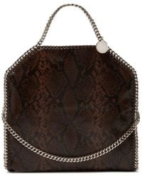 Stella McCartney - Falabella Fold-Over Tote Bag mit Schlangen-Effekt - Lyst