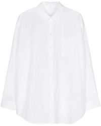 Helmut Lang - Logo-embroidered Cotton Shirt - Lyst