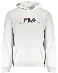 Fila - Logo-Detail Hoodie - Lyst