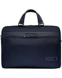 Piquadro - Leather-Trim Laptop Bag - Lyst