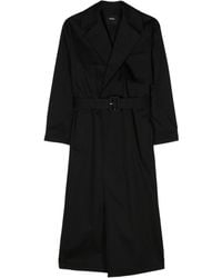 Theory - Belted Twill Trench Coat - Lyst