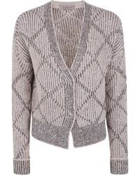 D.exterior - Cárdigan a rayas con lentejuelas - Lyst