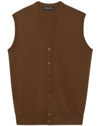 Brooks Brothers - Button-Front V-Neck Sweater Vest - Lyst