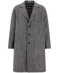 Herno - Herringbone Virgin-Wool Coat - Lyst