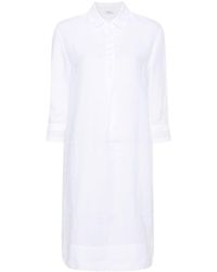 Peserico - Bead-embellished Linen Shirt Dress - Lyst