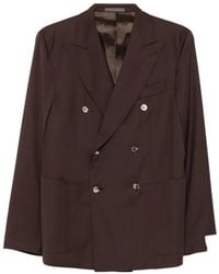 Caruso - Double-Breasted Peak-Lapel Jacket - Lyst