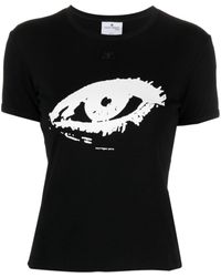 Courreges - T-shirt con stampa grafica - Lyst