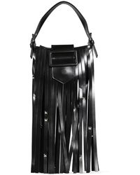 VAQUERA - Sac Cabas En Cuir À Franges - Lyst