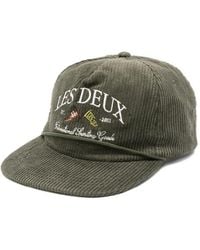 Les Deux - Corduroy Logo-Embroidered Baseball Cap - Lyst