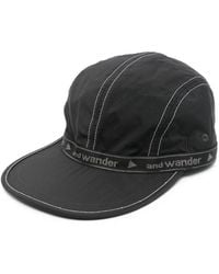 and wander - Logo-tape Contrast-stitching Cap - Lyst
