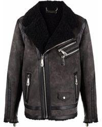 Philipp Plein - Iconic Plein Suede Biker Jacket - Lyst