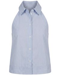Pharaoh - Atlast Striped Sleeveless Shirt - Lyst