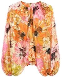 Dorothee Schumacher - Floral-Print Pleated Blouse - Lyst