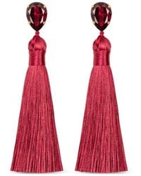 Jennifer Behr - Francine Teardrop Tassel Earrings - Lyst