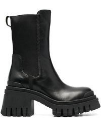 Premiata - Block-heel Leather Boots - Lyst
