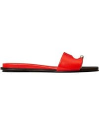Tory Burch - Pierced Open-Toe Slide Sandals - Lyst