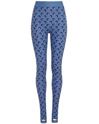 Marine Serre - Moon-Print Jersey Leggings - Lyst