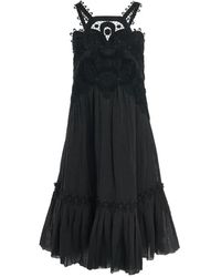 Chloé - Robe En Dentelle Brodée À Bords Francs - Lyst