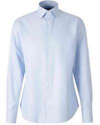Canali - Textured Button-Cuff Shirt - Lyst