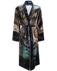 Pierre Louis Mascia - Landscape-Print Belted Coat - Lyst