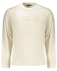 Napapijri - Box Logo Long-Sleeved T-Shirt - Lyst