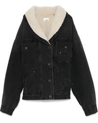 Isabel Marant - Pimia Denim And Faux Fur Jacket - Lyst