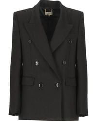 Elisabetta Franchi - Peak-lapel Double-breasted Blazer - Lyst