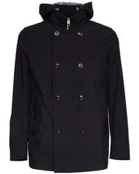 Montecore - Abrigo Con Capucha Y Doble Botonadura - Lyst