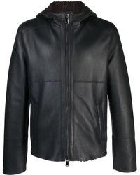 S.w.o.r.d 6.6.44 - Hooded Leather Jacket - Lyst