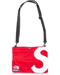 supreme logo print shoulder bag
