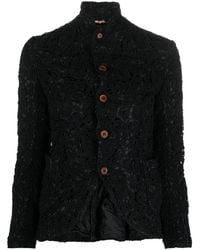 Comme des Garçons - Abrigo con botones y bordado floral - Lyst