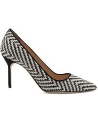 Manolo Blahnik - Bb Pointed-Toe Raffia Pumps - Lyst