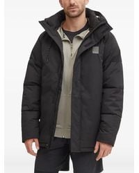 Guess - Bomber Con Cappuccio E Placca Logo - Lyst