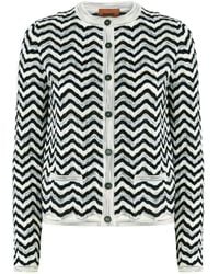 Missoni - Wave-Motif Wool And Viscose Cardigan - Lyst
