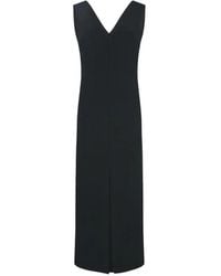 The Row - Tefra Midikleid Mit V-Ausschnitt - Lyst