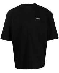 032c Camiseta de punto con logo bordado - Negro