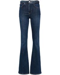 FRAME - Le High Braided-waist Flared Jeans - Lyst