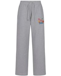 CASABLANCA - Pantalon De Jogging En Coton À Lien De Resserrage Et Logo Brodé - Lyst