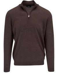 Fedeli - Half-Zip Wool Sweater - Lyst