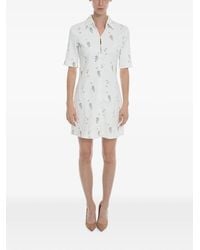 Samsøe & Samsøe - Mariah Floral-Jacquard Mini Shirt Dress - Lyst