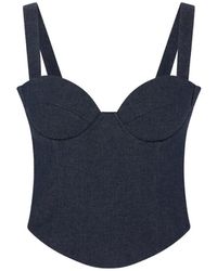 Violante Nessi - Vermeer Shaped Cup Bustier Top - Lyst